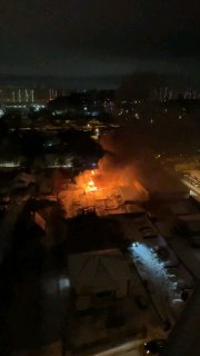 Пожар в Балашихе — горит частный дом 11.03.2023