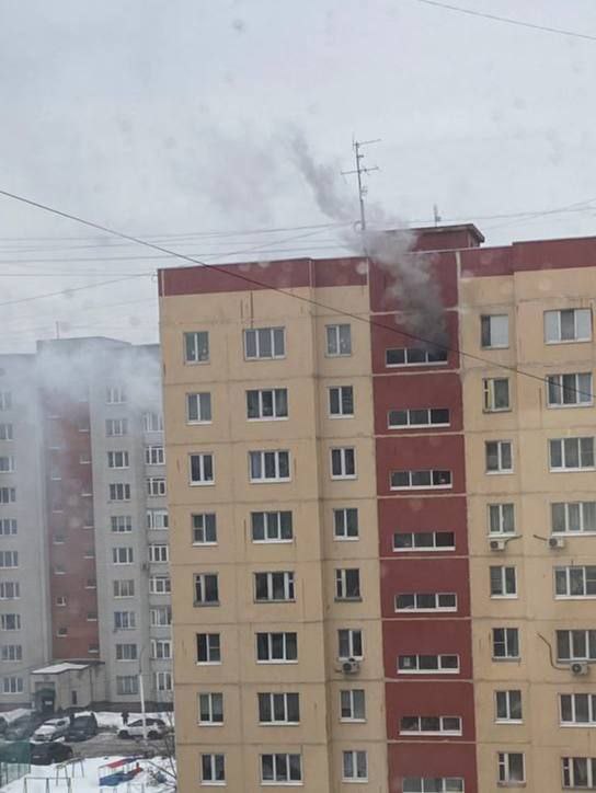 Пожар в Орехово Зуеве — горит квартира 14.03.2023