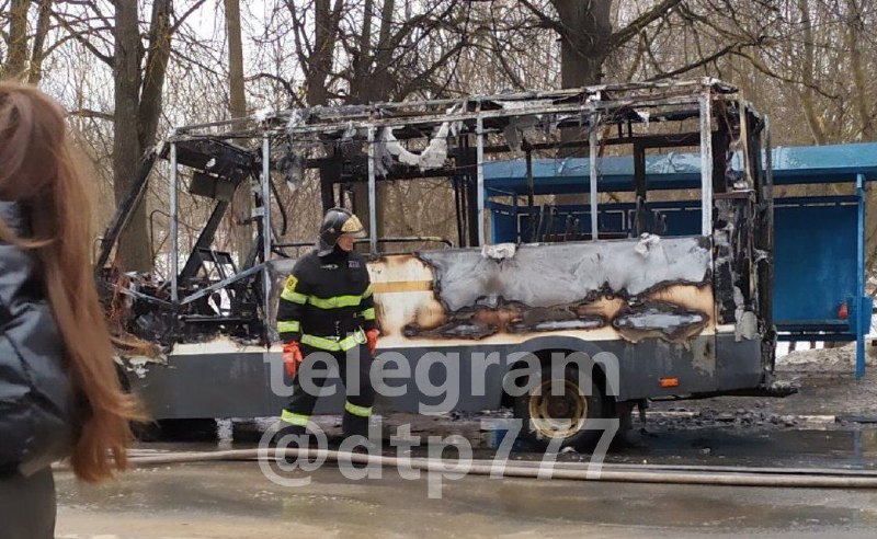 ДТП в Талдоме — сгорел автобус 23.03.2023