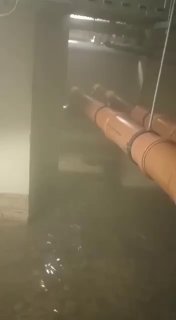 Горячей водой затоплен подвал дома в Лобне
