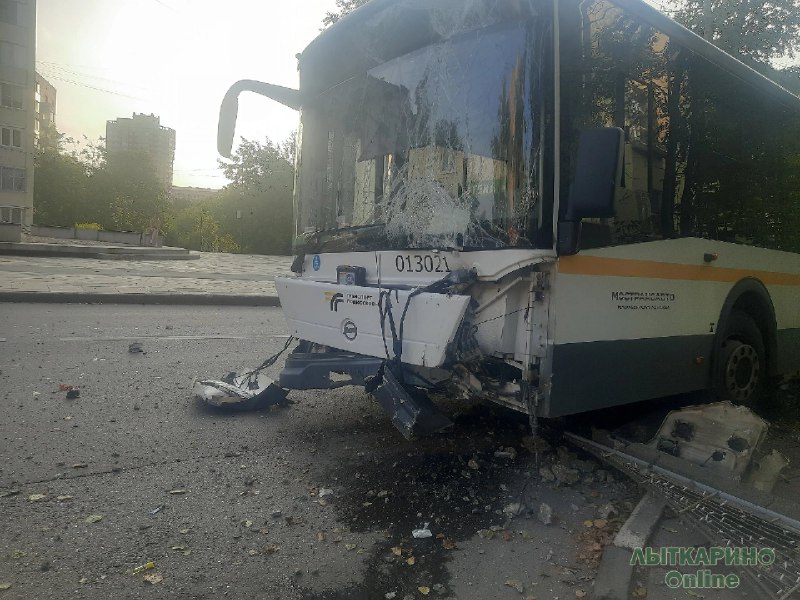 ДТП в Лыткарино — автобус врезался в столб 09.08.2023