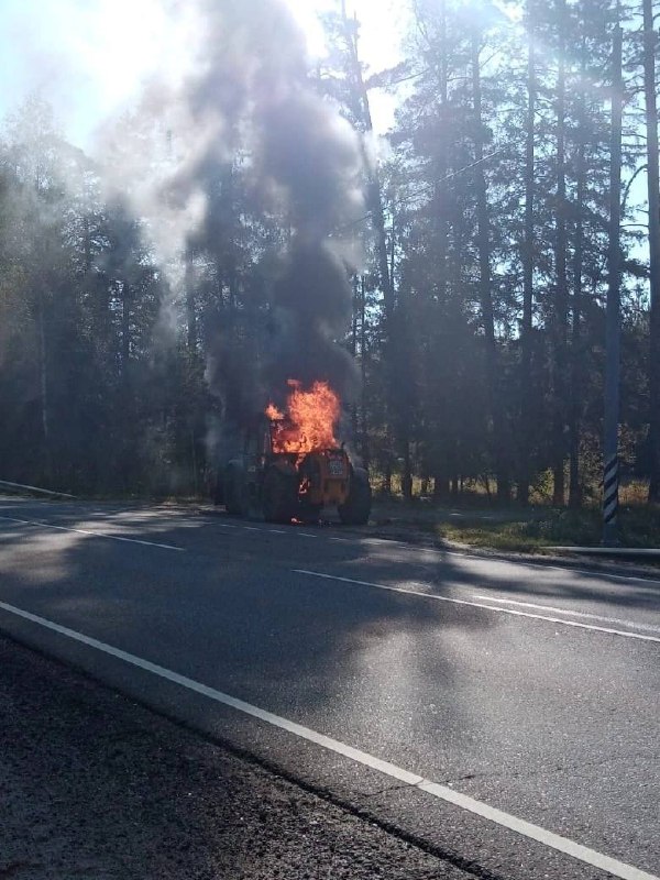 ДТП в Шатуре — загорелся трактор 22.09.2023