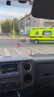 ДТП в Коломне — мотоциклист врезался в автомобиль 24.09.2023