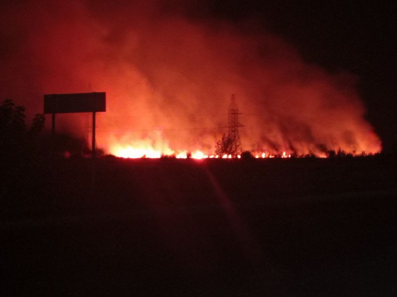 Пожар в Коломне — горит поле 24.09.2023