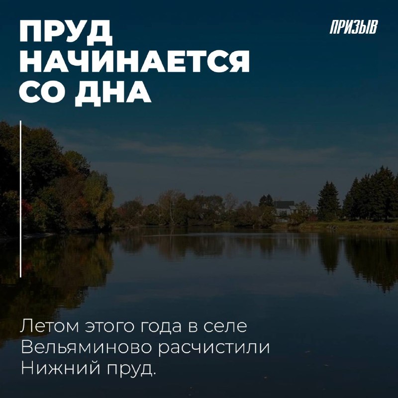 Нижний пруд расчистили в Домодедово