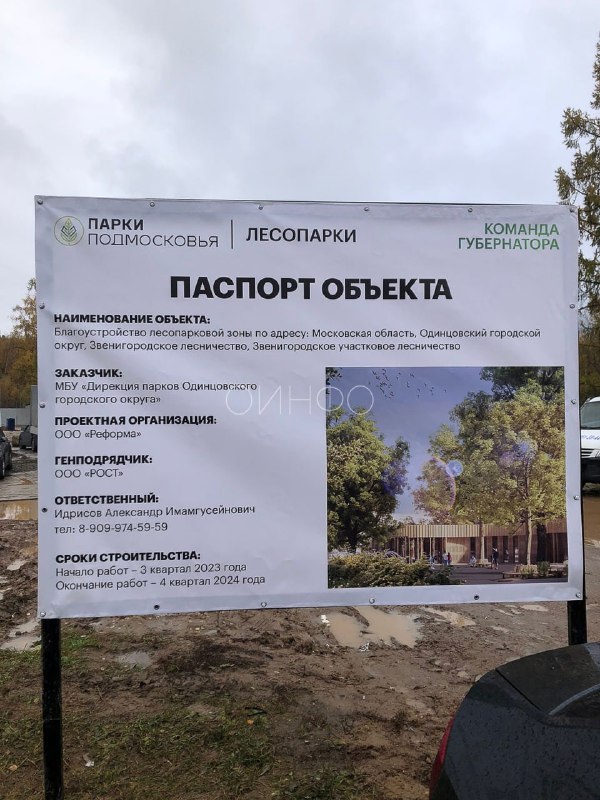Благоустройство лесопарка началось в Звенигороде