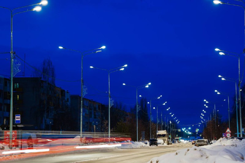 Работы по устройству систем наружного освещения завершены в Большой Шатуре в 2023 году