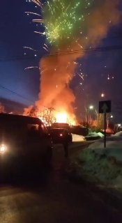 Пожар в Видном — загорелся дом с пиротехникой 07.03.2024