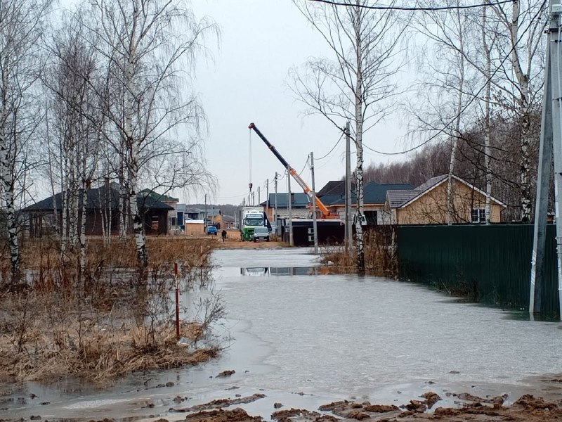 Деревню Пешково затопило в Ногинске
