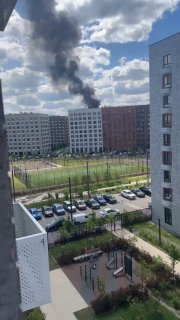 Пожар в Красногорске — на складе вдоль дороги 09.06.2024